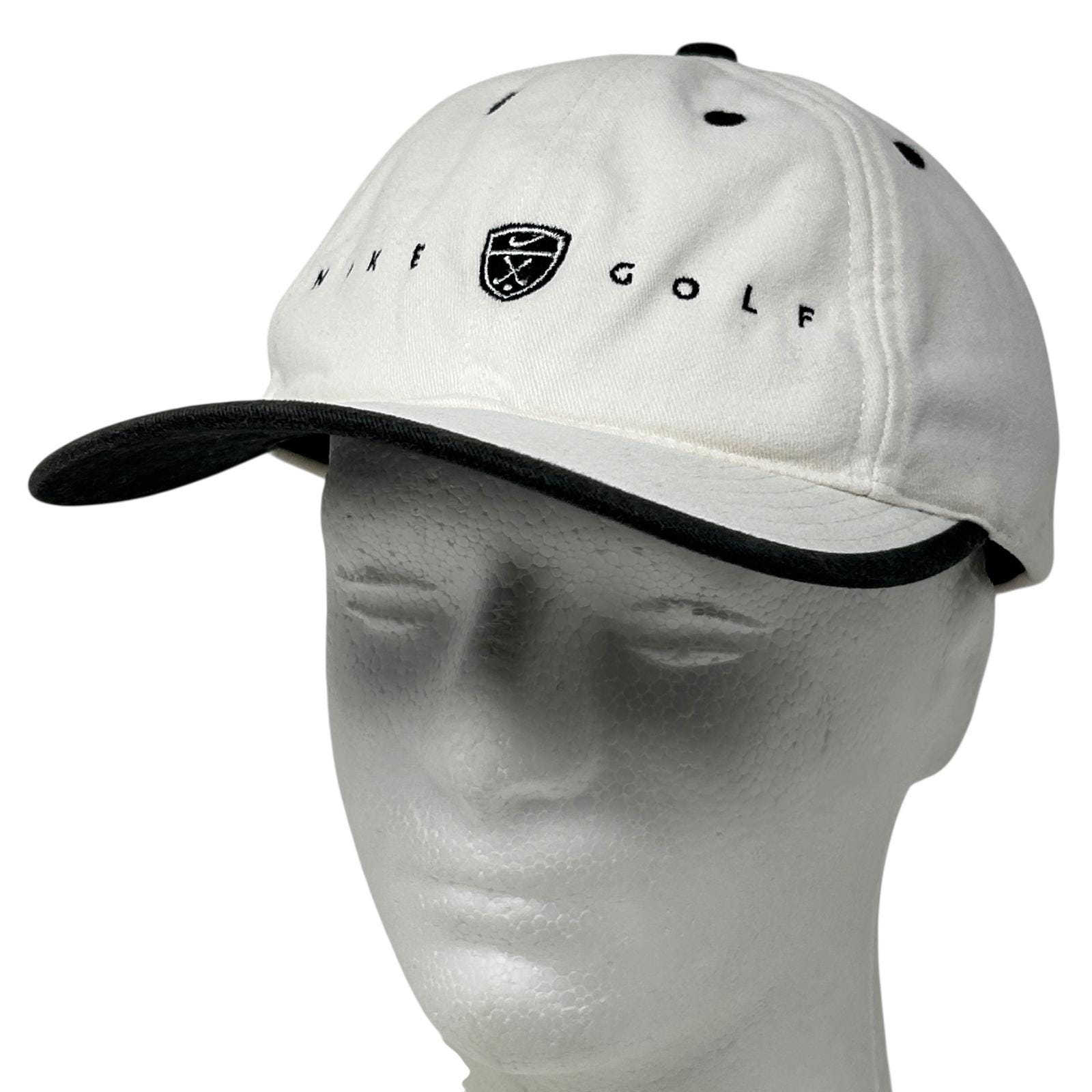 90s y2k NIKE golf street cap sport 黒 レア Vintage Y2ks Nike Golf Hat Cap Golfer Golfing Logo 6 Panel
