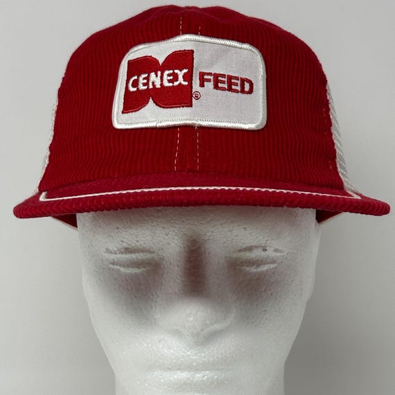 Vintage Cenex Feed Trucker Hat Cap Red 80s Farmer… - image 2