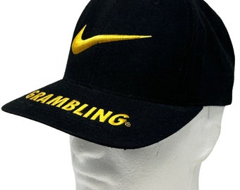 Nike Grambling State University Tigers Hat Vintage 90s Black GSU Baseball Cap