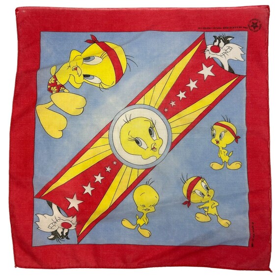 Tweety Bird Looney Tunes Bandana Handkerchief Vin… - image 7