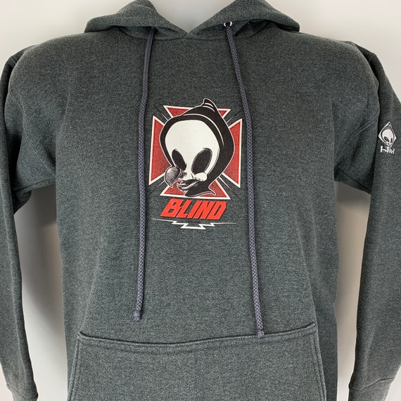 Blind Skateboards Mens Tony Hawk Reaper Gray Hoodi