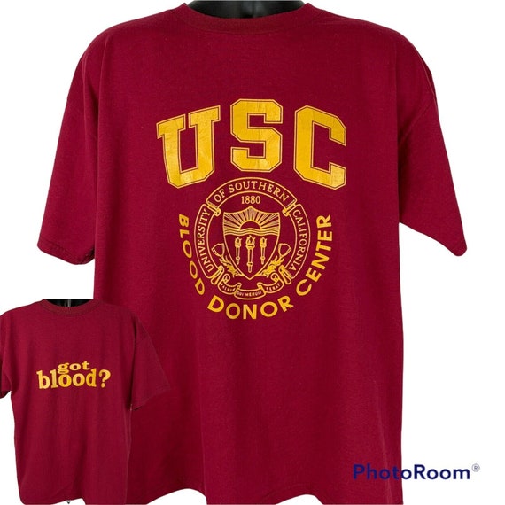 USC Trojans Got Blood Vintage 90s T Shirt XL NCAA… - image 1