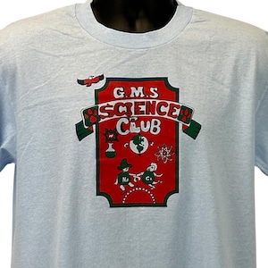 Vintage GMS Science Club T-Shirt: 90s USA Made Chemistry Graphic Tee (Large)