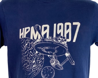 HPMA 1987 Star Trek Frying Pan Vintage 80s T Shirt Starship Enterprise USA Small