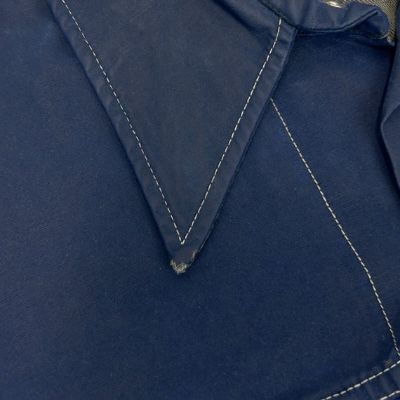 Mr Witt Vintage 60s 70s Shirt Jacket Blue Rockabi… - image 8