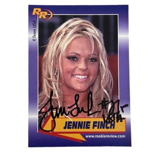 Jennie Finch Autographed Trading Card 2003 Rookie Review Signed Authenticated