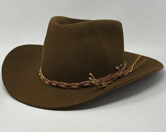 Vintage Stetson 3X Beaver Cowboy Hat - Brown Felt, Size 6-5/8 - Etsy