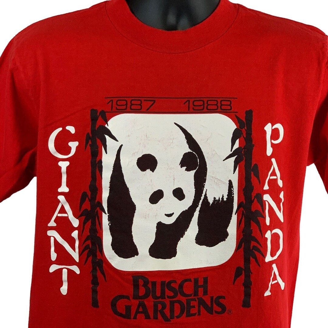 Vintage Busch Gardens Giant Panda Bear T Shirt Mens Medium