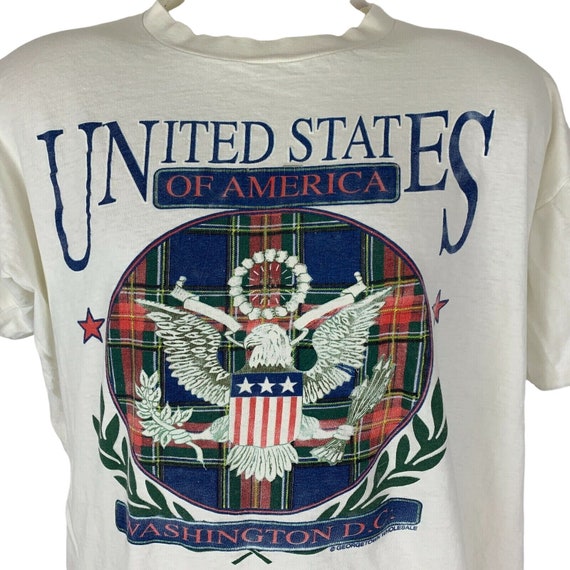 Distressed Washington DC Vintage 90s T Shirt Larg… - image 1