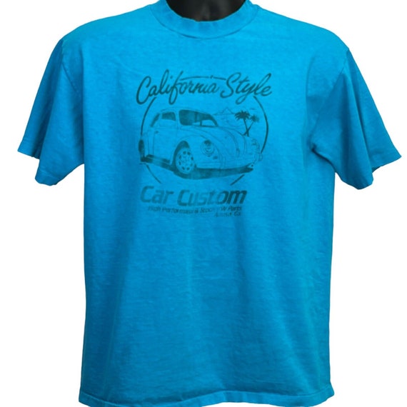 Vintage Volkswagen Beetle Car Custom T Shirt Mens Large VW