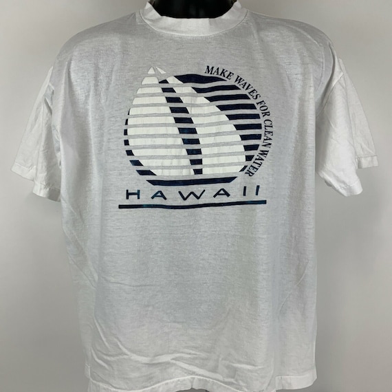 Make Waves For Clean Water Hawaii Vintage 80s T S… - image 2