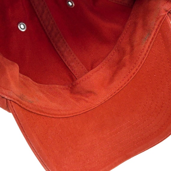 GAP Dad Hat Vintage 90s Blank Plain Solid Red Str… - image 5