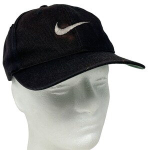 NIKE キャップ dead stock 90s〜00S VTG 90s NIKE Embroidered Double Big Logo Swoosh Cap Unisex