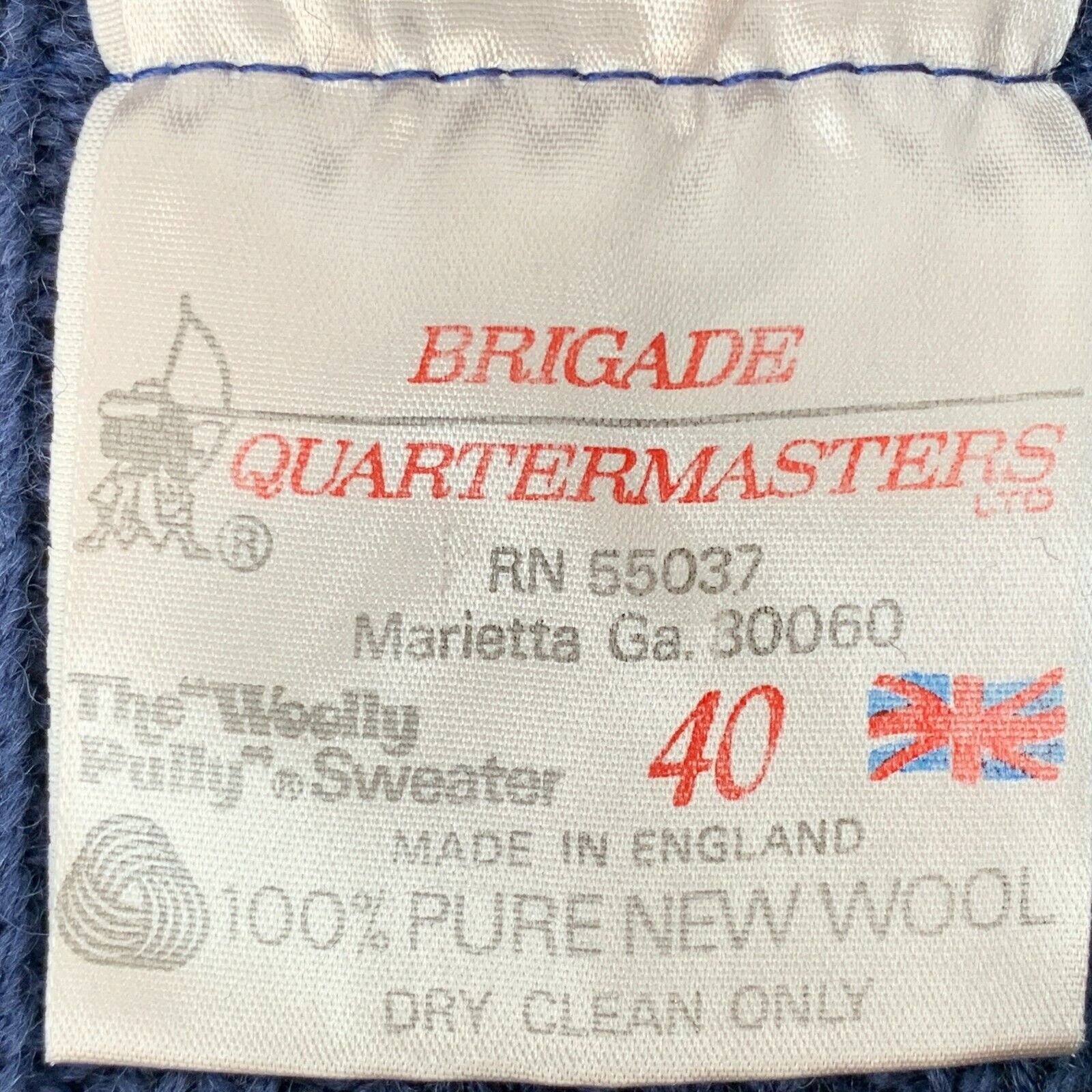 Brigade Quartermaster Vintage 80s Sweater Medium 40 Woolly Pully Wool