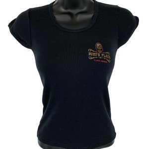 Camiseta vintage Burts Place para mujer, talla XXS, Burt Reynolds Nightclub Atlanta, años 80, color negro