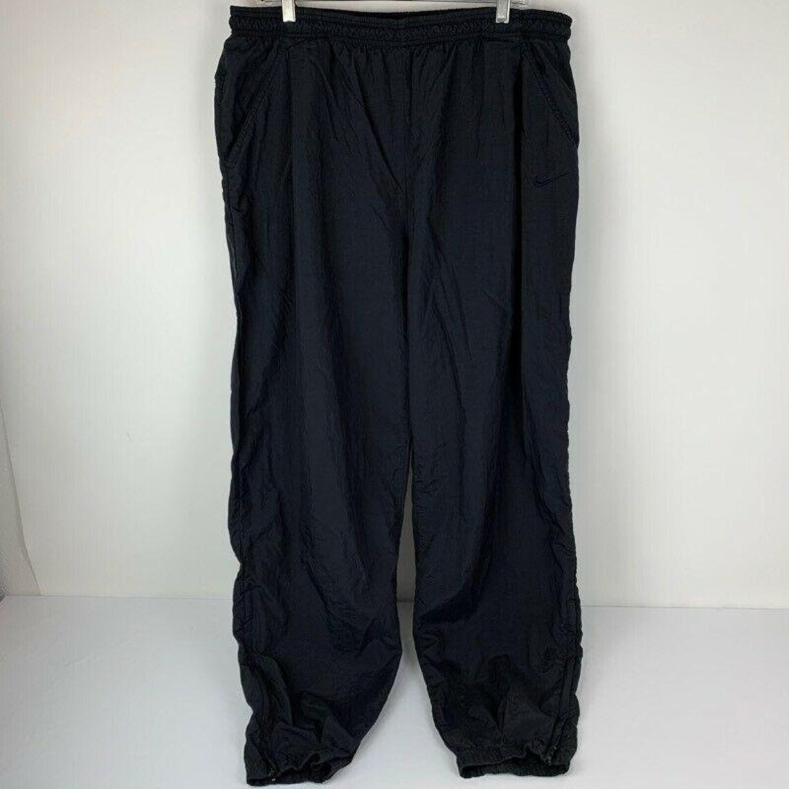 Vintage Nike Mens XXL 2XL Track Pants Black Pockets Drawstring | Etsy