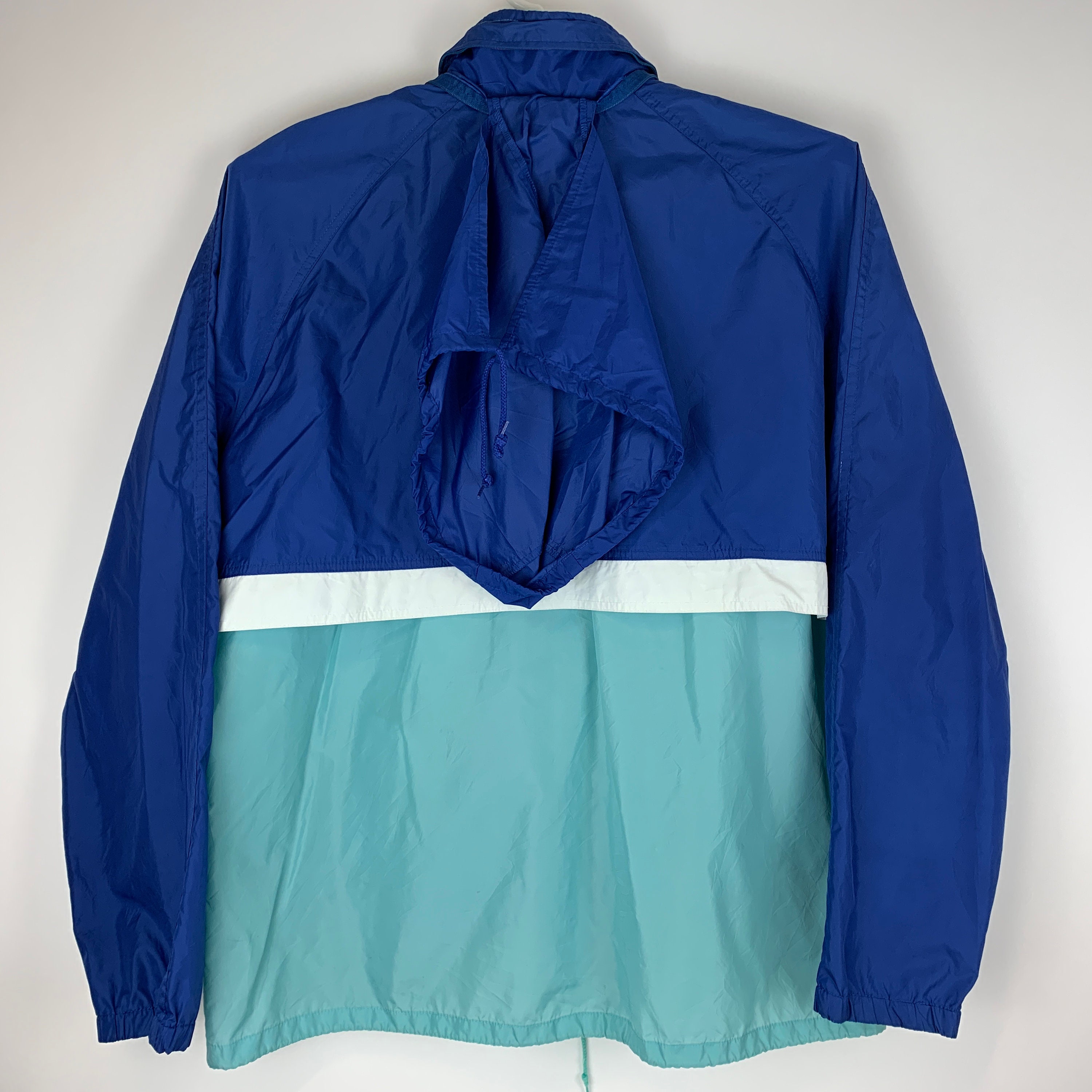 Woolrich Mens Windbreaker Jacket Royal Blue Front and Back Etsy