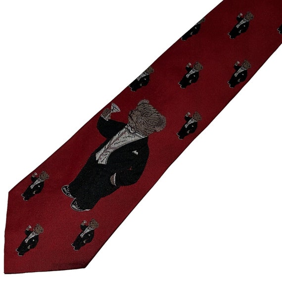 Polo Ralph Lauren Martini Tuxedo Bear Silk Tie Vi… - image 2