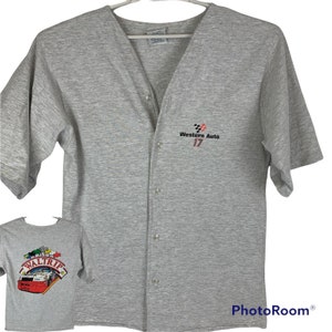 Vintage Darrell Waltrip NASCAR T Shirt Mens Medium 17 Western Auto 90s USA Gray