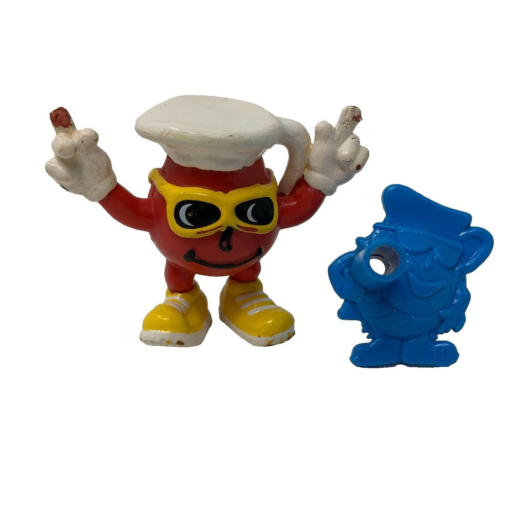 Kool Aid Man Figure and Bottle Cap Topper Straw Vintage 90s Etsy