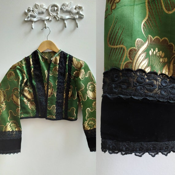 Hungarian silk brocade blouse