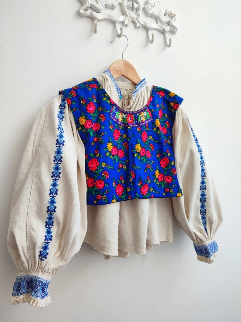 Vintage Romanian Linen Blouse and Dutch Cotton Folklore Etsy