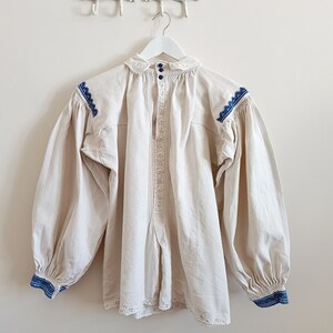 トップス antique Rumania blouse Vintage Peasant Top Blouse Romanian Embroidered Floral 70s Hippie