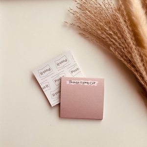 Things to Pray For Post-it Notes: 3x3 Notepad, Minimal Checklist