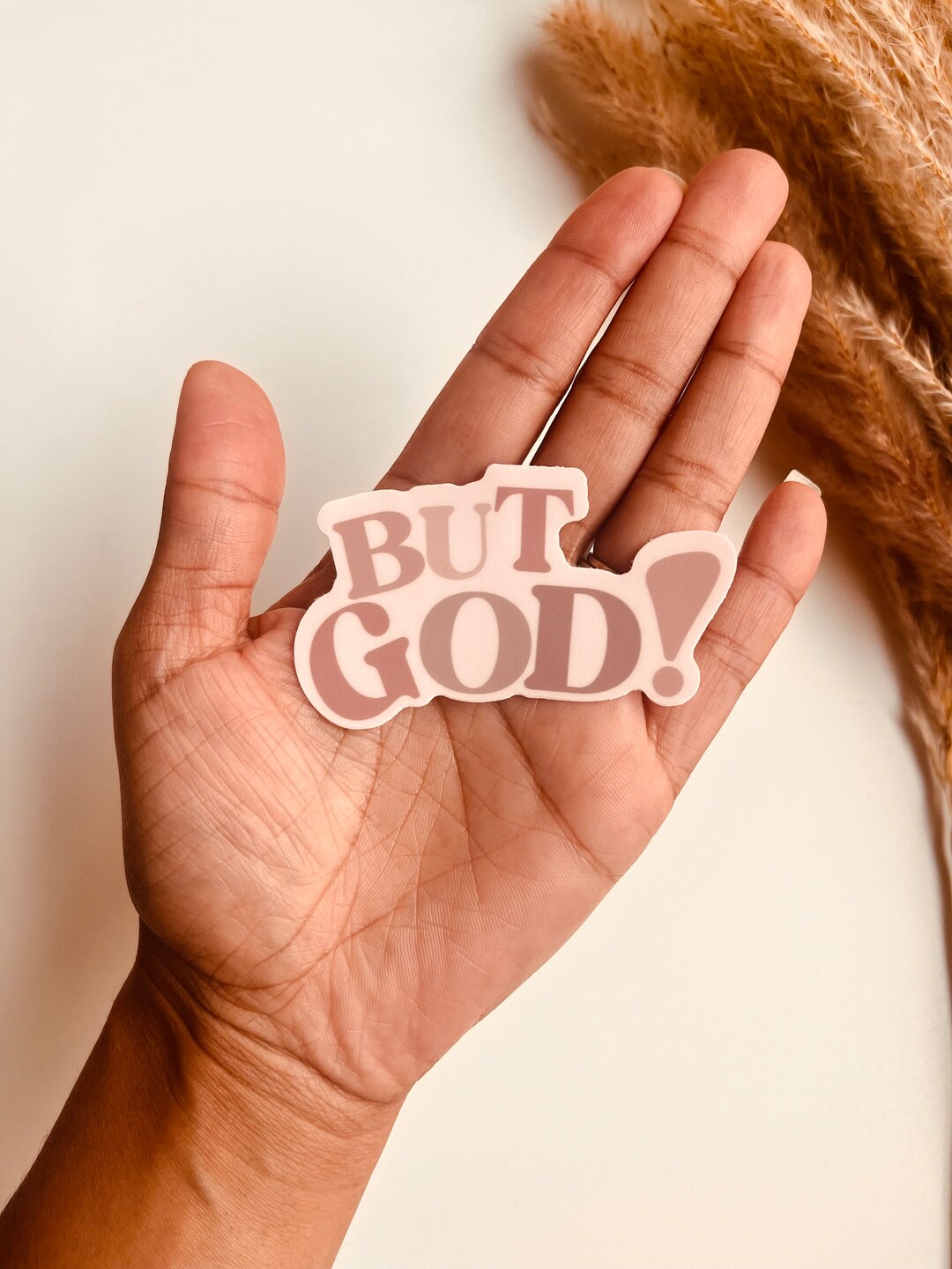 But God Sticker | Christian Faith Sticker | Bible Phrase Decal ...