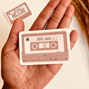 Jesus Jams, Christian Retro Sticker, Cassette Tape Sticker, Sticker Gift, Jesus is my Jam, 90s Nostalgia