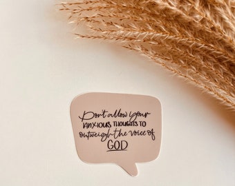 Scripture Fridge Magnet: Christian Gift, Anxious Thoughts Verse