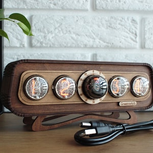 Nixie tube clock IN-4 Dekatron OG-4 with New and Easy Replaceable Nixie Tubes, Nixie uhr, Neon Sign, Vacuum Clock, Unique Christmas gift