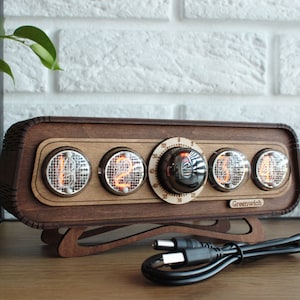Christmas gift Nixie tube IN-4 Dekatron OG-4, Office clock, Gift for her, Gift for Boyfriend, Christmas gift idea