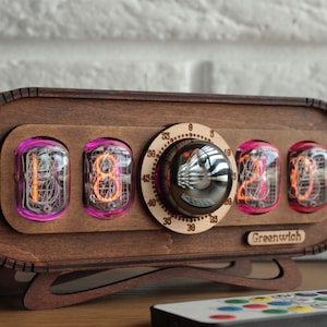 Nixie Tube Clock IN-12: Vintage Digital Clock with RGB Backlight
