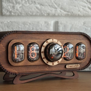 Nixie Clock IN-12 Og-4, Decatron Og-4, Nixie Uhr, Nixie Tube Clock Fallout, Nixie tubes, RGB backlight, Made in Ukraine NO