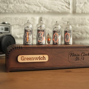 BESTSELLER Nixie Clock In-14 Neon sign Nixie Tube In-14 Gift for Dad Nixie uhr