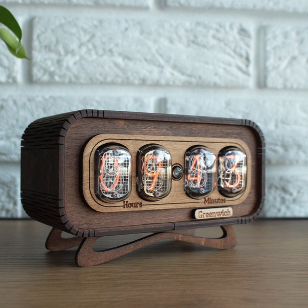 BESTSELLER Nixie Tube Clock IN-12, orologio Nixie, orologio da ufficio, Nixie Uhr, orologio a tubo sottovuoto, Made in Ucraina