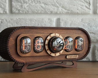 Nixie Clock IN-12 Og-4, Decatron Og-4, Nixie Uhr, Nixie Tube Clock Fallout, Nixie tubes, RGB backlight, Made in Ukraine