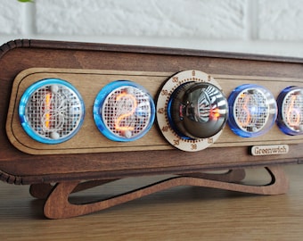 Nixie Clock In 4, Nixie Clock with remote, Gift for Her, Business gift, Neon Sign, Nixie Uhr, Decatron clock