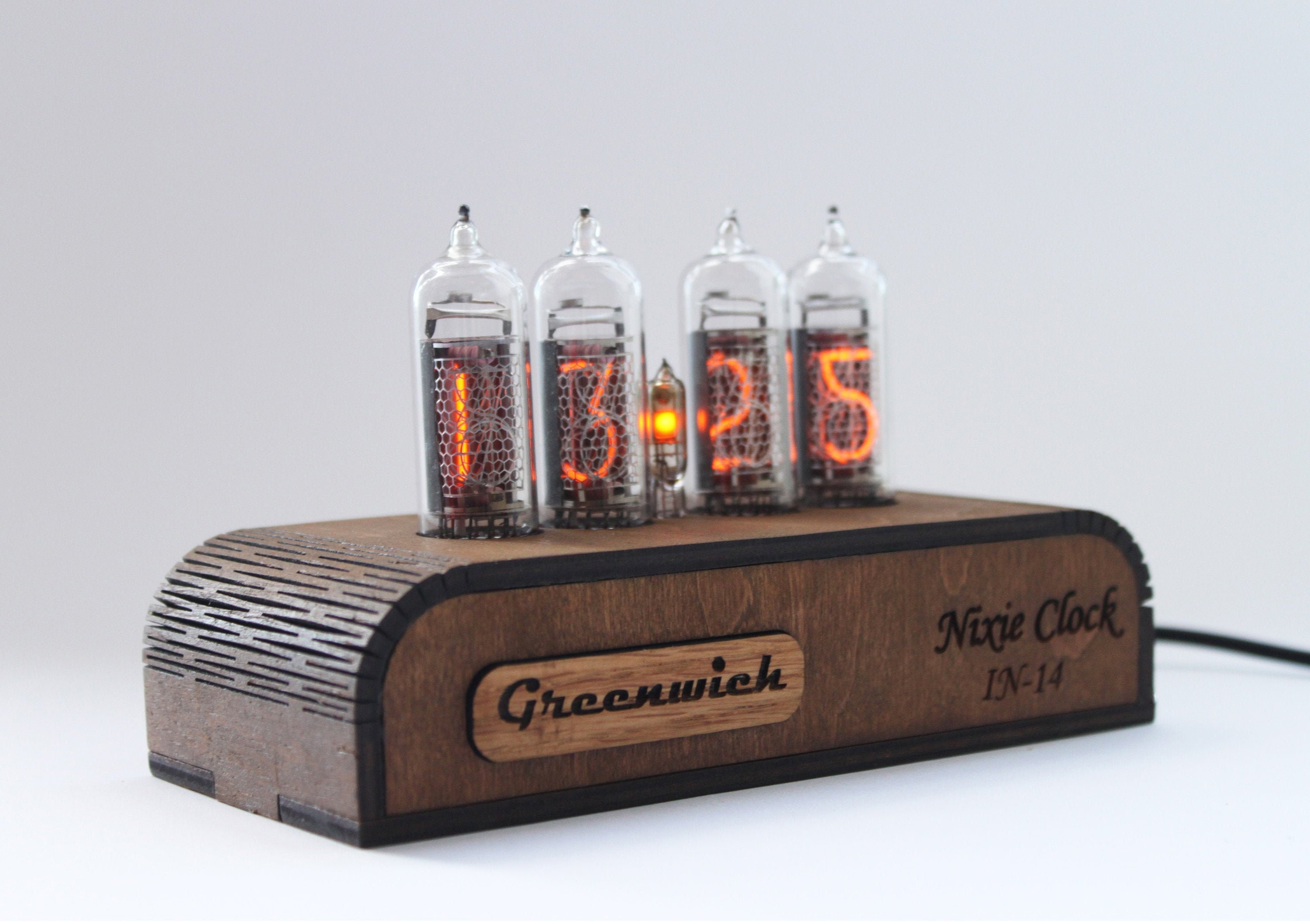 LOVIVER RGB-Nixie-Röhrenuhr, LED-Tischuhr, USB-Retro