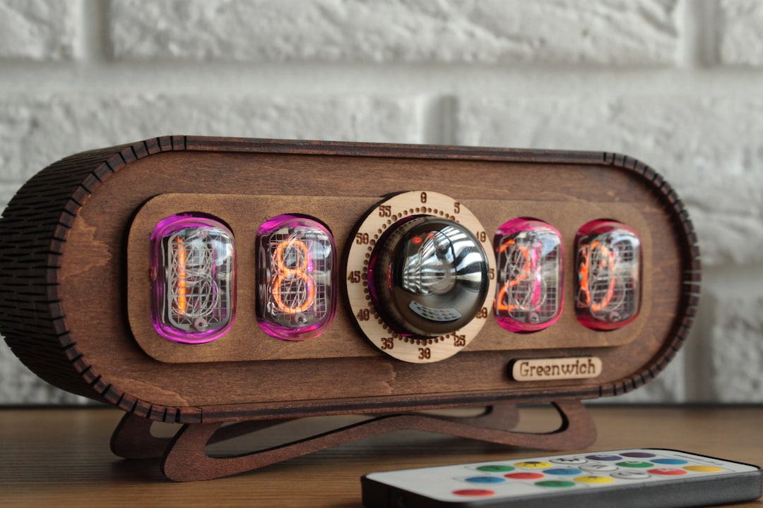 Light Bulb Clock, Nixie Clock IN-12 Og-4, Decatron Og-4