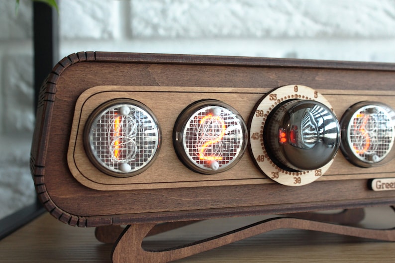 Nixie Tube Clock IN-4 With Dekatron Og-4 | Wood Walnut Case Clock - Etsy