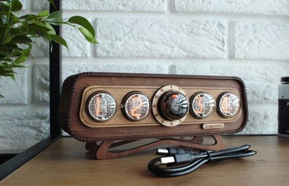 Nixie Tube Wall Clock, Nixie Clock in 4, Decatron OG-4, Nixie Tube