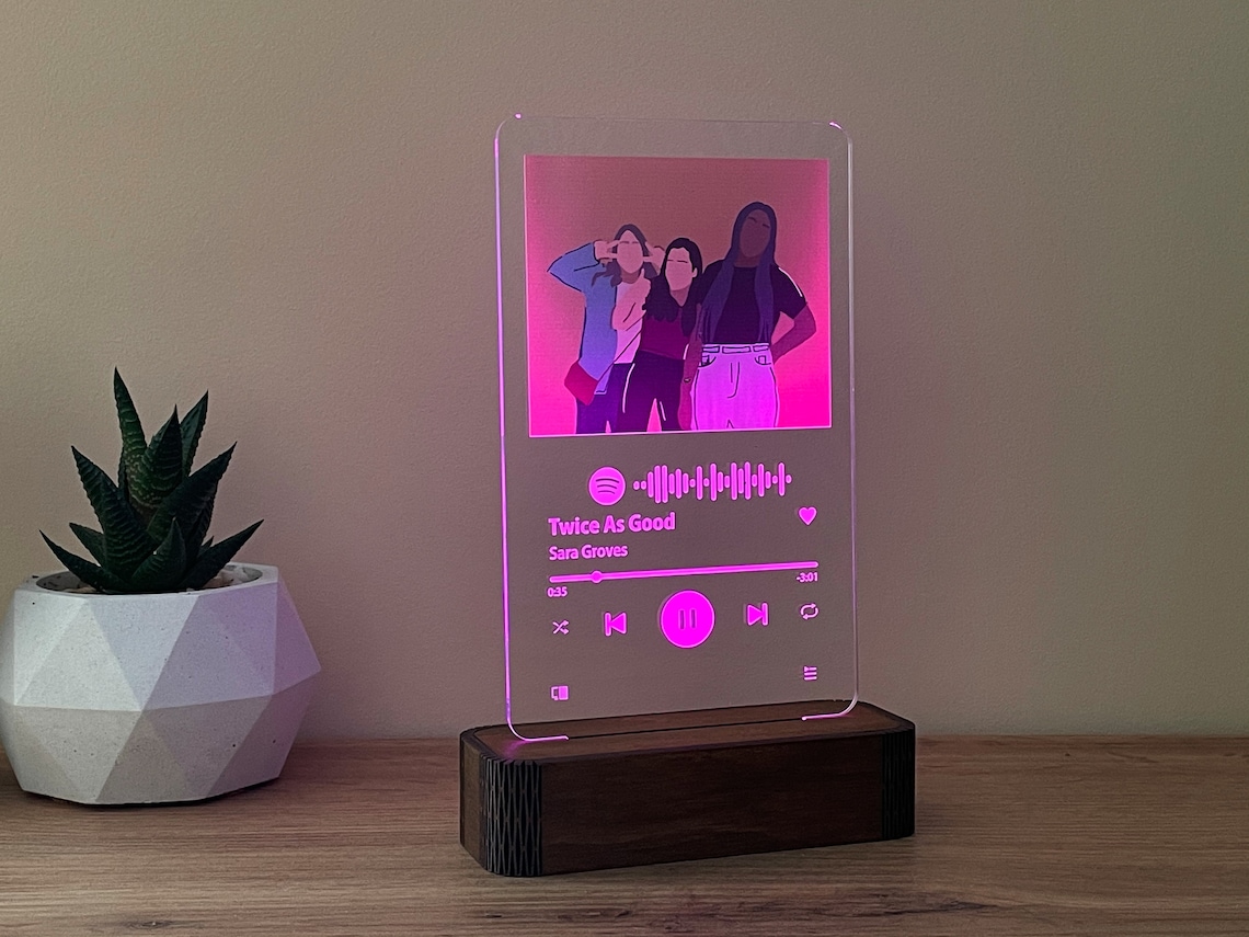 Spotify Night Light Spotify Glass Led Spotify Led Music Etsy