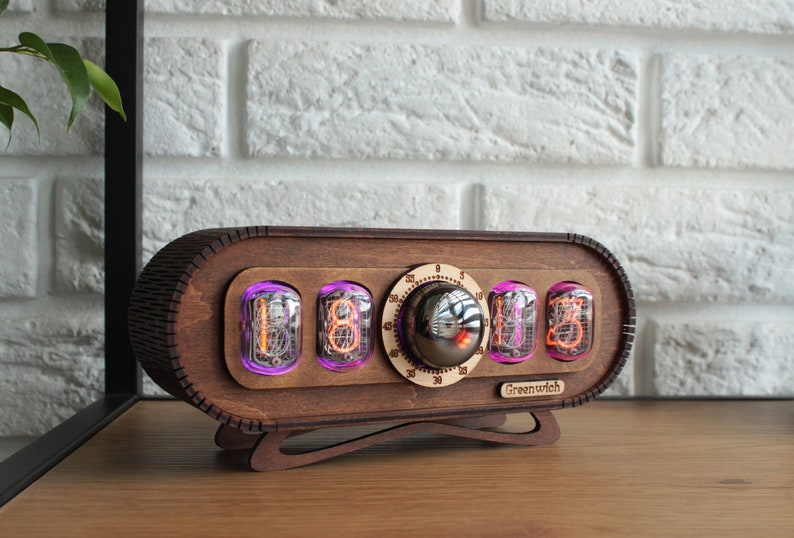Nixie Clock IN-12 Og-4, Decatron Og-4, Nixie Uhr, Nixie Tube Clock Fallout, Nixie tubes, RGB backlight, Made in Ukraine zdjęcie 5