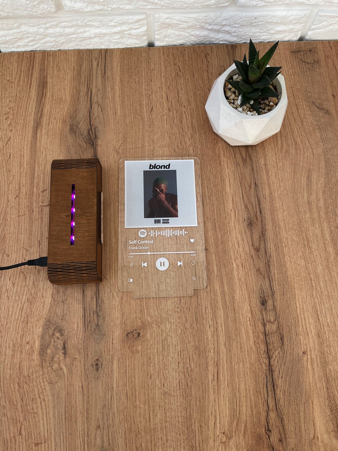 Spotify glass led light lamp 3D Acrylic Music Custom Song LED Etsy