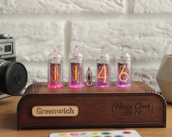 BESTSELLER  Nixie Clock In-14 Nixie Tube In-14 Business gift Nixie Uhr Soviet clock