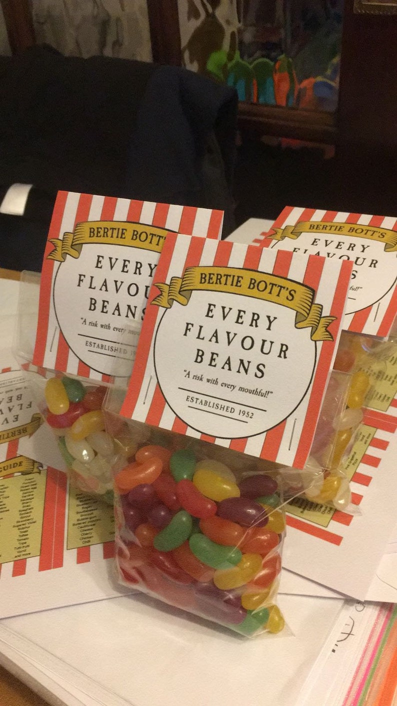 Bertie Bott s Every Flavour Bean Bag Toppers Easy Print Etsy