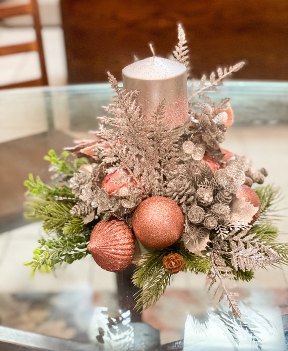 Pink christmas table centerpiece Outlet