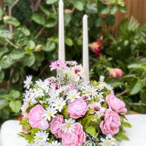 spring centerpiece, large floral arrangement, everyday centerpiece, pink peonies, peony floral arrangement, Valentine’s Day gift, gift idea
